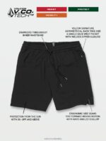 pantalones cortos con cintura elástica negro Z44ZX216 ropa hombres - Image 8
