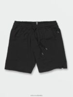 pantalones cortos con cintura elástica negro Z44ZX216 ropa hombres - Image 9