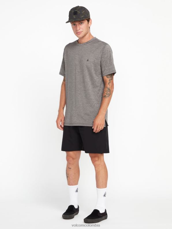 pantalones cortos con cintura elástica negro Z44ZX216 ropa hombres - Image 1