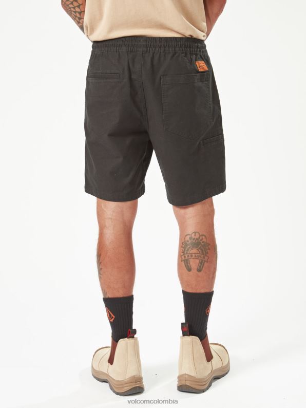 pantalones cortos con cintura elástica negro Z44ZX244 ropa hombres - Image 15