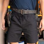 pantalones cortos con cintura elástica negro Z44ZX244 ropa hombres