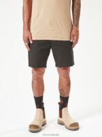 pantalones cortos con cintura elástica negro Z44ZX244 ropa hombres - Image 5