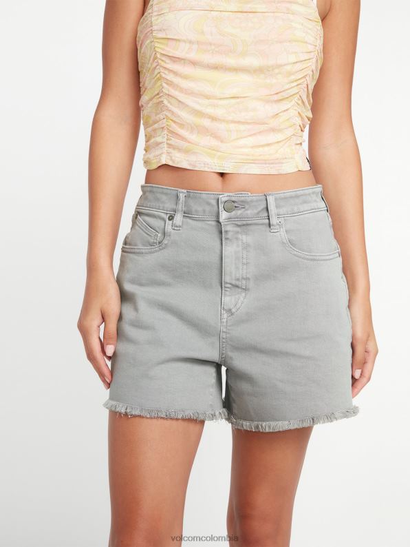 pantalones cortos de hirise con escalones de piedra rayo de luna Z44ZX948 ropa mujer - Image 13