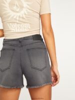 pantalones cortos de hirise con escalones de piedra vendimia negro Z44ZX960 ropa mujer - Image 11