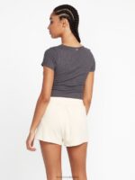 pantalones cortos de lana vividos en el salón crema Z44ZX945 ropa mujer - Image 2