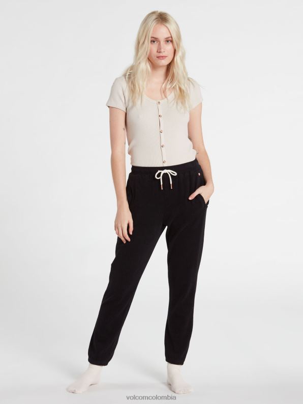pantalones de felpa vividos en el salón negro Z44ZX969 ropa mujer - Image 8