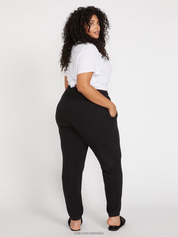 pantalones de lana de salón de talla grande negro Z44ZX942 ropa mujer - Image 3