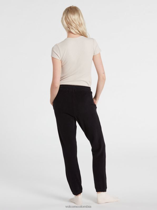 pantalones de lana vividos en el salón negro Z44ZX947 ropa mujer - Image 2