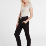 pantalones de lana vividos en el salón negro Z44ZX965 ropa mujer