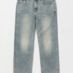 pantalones de mezclilla clavadora lavado claro de tiro seguro Z44ZX343 ropa hombres
