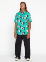 pantalones de mezclilla ondulados negro Z44ZX338 ropa hombres - Image 6