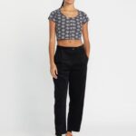 pantalones de pana de histona negro Z44ZX915 ropa mujer