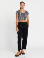 pantalones de pana de histona negro Z44ZX915 ropa mujer