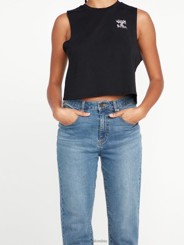 pantalones de tiro alto con escalón de piedra azul jaspe Z44ZX966 ropa mujer - Image 10