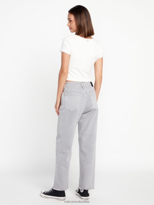 pantalones de tiro alto con escalón de piedra rayo de luna Z44ZX961 ropa mujer - Image 3