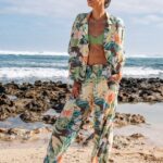 pantalones excapismo con cintura elástica pizarra gris Z44ZX929 ropa mujer