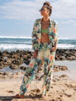 pantalones excapismo con cintura elástica pizarra gris Z44ZX929 ropa mujer