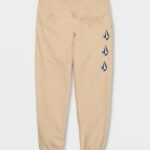 pantalones icónicos de vellón con cintura elástica almendra Z44ZX337 ropa hombres