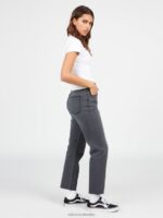 pantalones rectos colocados vendimia negro Z44ZX935 ropa mujer - Image 14