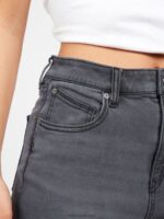 pantalones rectos colocados vendimia negro Z44ZX935 ropa mujer - Image 3