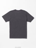 playera de manga corta con diseño de piedra brezo negro oscuro Z44ZX34 ropa hombres - Image 2