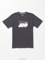 playera de manga corta con diseño de piedra brezo negro oscuro Z44ZX34 ropa hombres