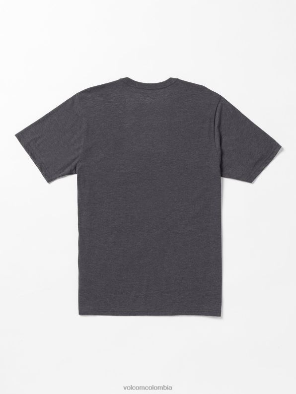 playera de manga corta con diseño de piedra brezo negro oscuro Z44ZX34 ropa hombres - Image 3