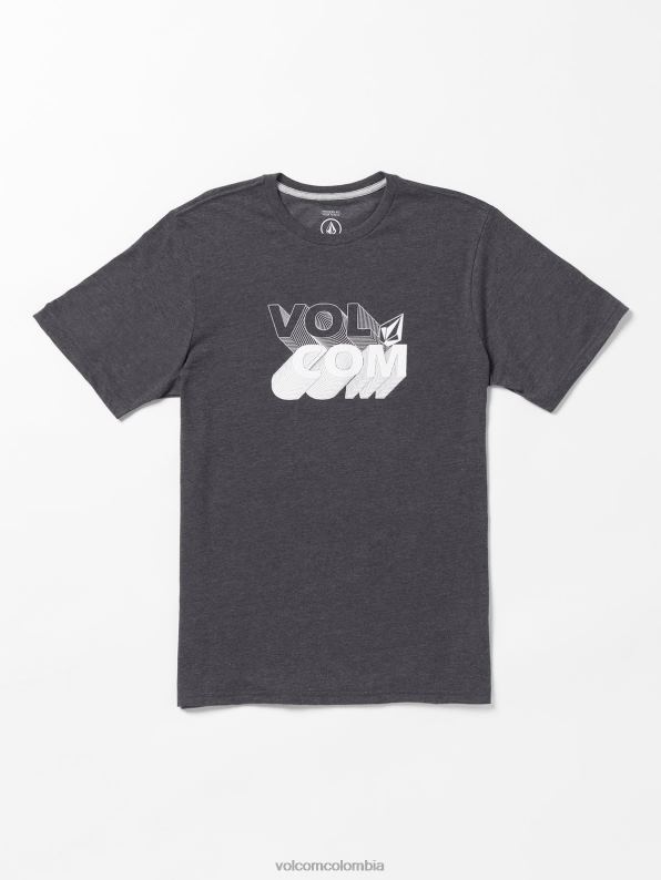 playera de manga corta con diseño de piedra brezo negro oscuro Z44ZX34 ropa hombres - Image 1