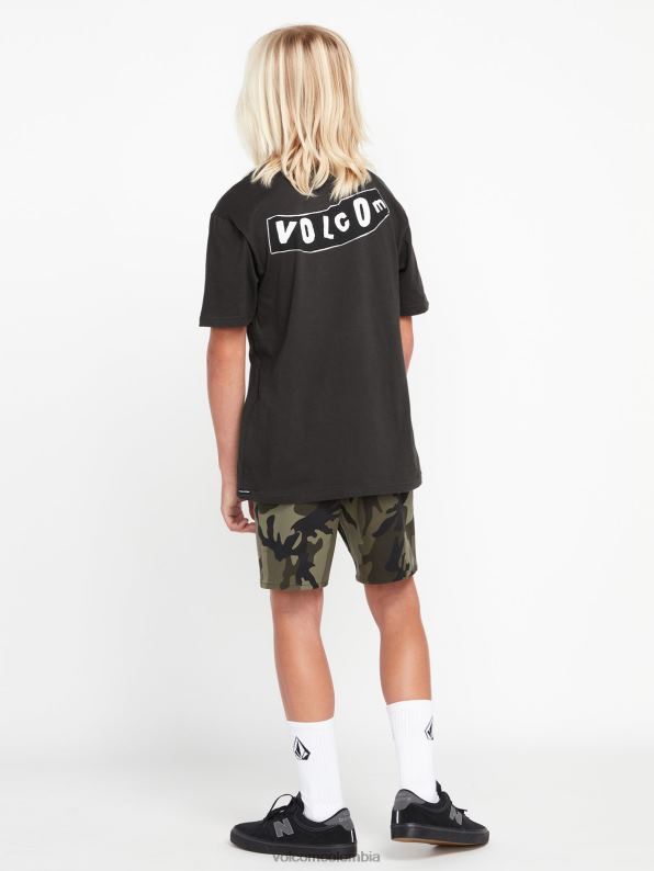 playera de manga corta originador vendimia negro Z44ZX1119 ropa Niños - Image 12