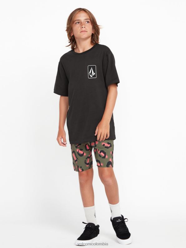 playera de manga corta originador vendimia negro Z44ZX1119 ropa Niños - Image 6