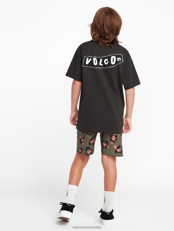 playera de manga corta originador vendimia negro Z44ZX1119 ropa Niños - Image 8