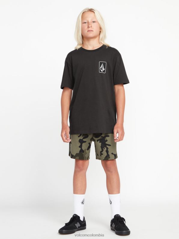 playera de manga corta originador vendimia negro Z44ZX1119 ropa Niños - Image 10