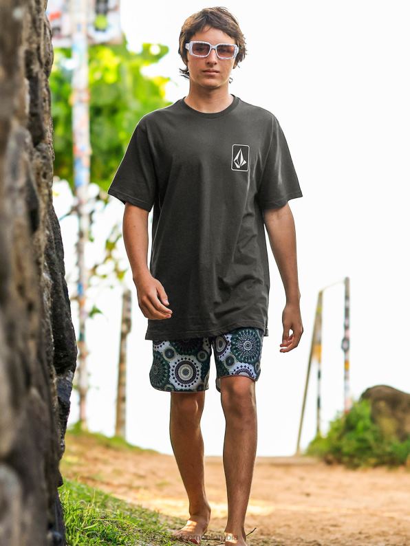playera de manga corta originador vendimia negro Z44ZX65 ropa hombres - Image 3