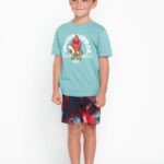 playera de manga corta Wave Wild cali azul brezo Z44ZX1132 ropa Niños