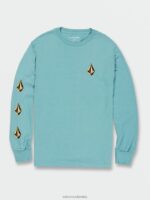 playera de manga larga con piedra icónica cali azul brezo Z44ZX116 ropa hombres