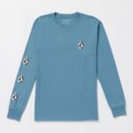 playera de manga larga con piedra icónica - cresta índigo nueva moda Z44ZX49 ropa hombres