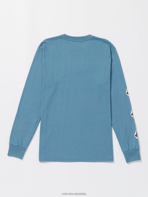 playera de manga larga con piedra icónica - cresta índigo nueva moda Z44ZX49 ropa hombres - Image 3