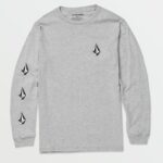 playera de manga larga con piedra icónica cuero gris Z44ZX77 ropa hombres