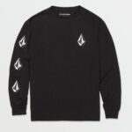playera de manga larga con piedra icónica negro Z44ZX1124 ropa Niños