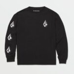 playera de manga larga con piedra icónica negro Z44ZX1130 ropa Niños