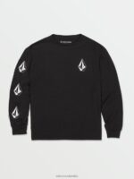 playera de manga larga con piedra icónica negro Z44ZX1130 ropa Niños