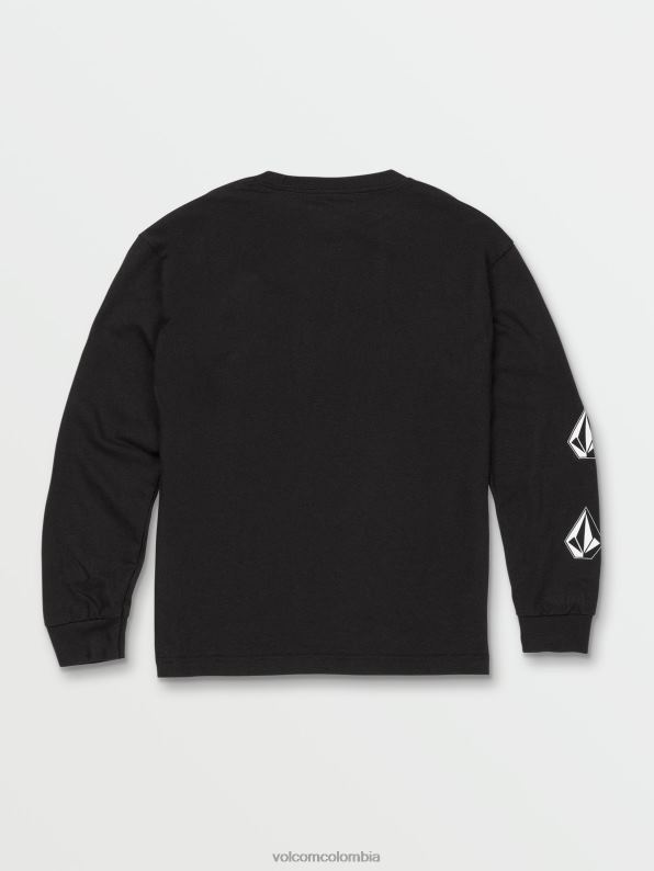playera de manga larga con piedra icónica negro Z44ZX1130 ropa Niños - Image 3