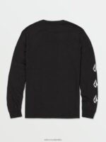 playera de manga larga con piedra icónica negro Z44ZX75 ropa hombres - Image 3