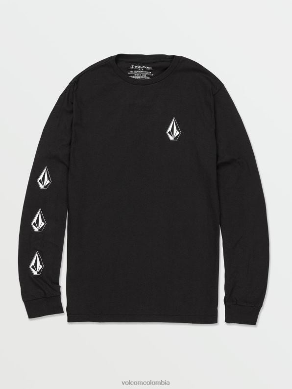 playera_de_manga_larga_con_piedra_iconica_negro_z44zx75_ropa_hombres.jpg playera de manga larga con piedra icónica negro Z44ZX75 ropa hombres - Image 1
