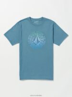 playera rotato de manga corta cresta índigo Z44ZX18 ropa hombres