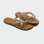 sandalias de dos pasos de piedra leopardo Z44ZX1028 calzado mujer