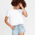 shorts de mezclilla elásticos Stoney retro azul Z44ZX962 ropa mujer