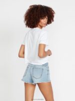 shorts de mezclilla elásticos Stoney retro azul Z44ZX962 ropa mujer - Image 4