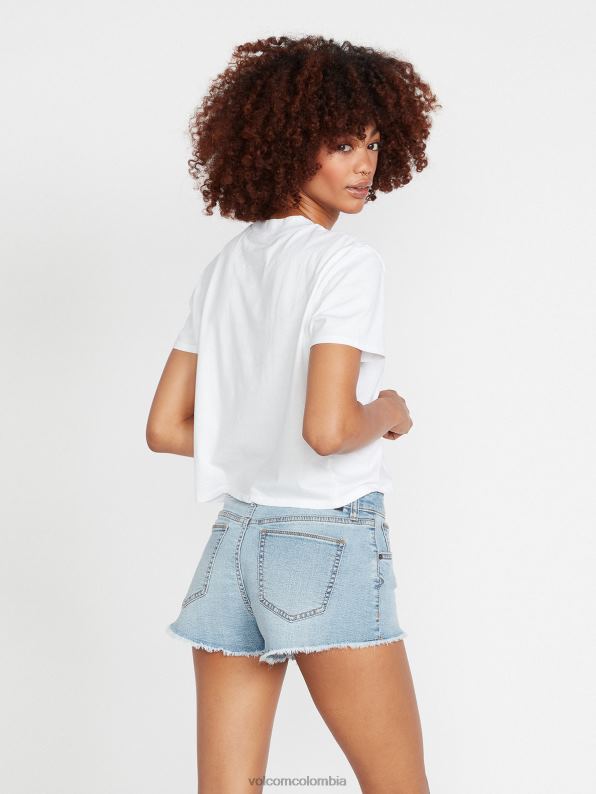 shorts de mezclilla elásticos Stoney retro azul Z44ZX962 ropa mujer - Image 4