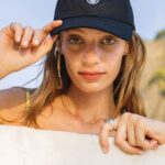 sombrero de papá de piedra circular negro Z44ZX977 accesorios mujer